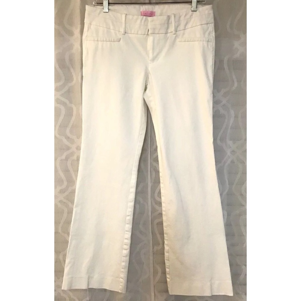 Lilly Pulitzer White Stretch Bootcut Pants Size 8